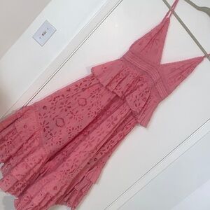 Rococo Sand Pink Embroidered Eyelet Slip Dress💝